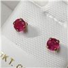 Image 3 : 10K Yellow Gold Ruby Earrings, Suggested Retail Value $160