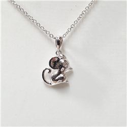 Silver Cubic Zirconia Necklace (~length 18"cm), Suggested Retail Value $160