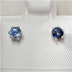 Silver Sapphire Earrings, Suggested Retail Value $100