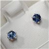 Image 2 : Silver Sapphire Earrings, Suggested Retail Value $100