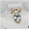 Image 2 : 14K Yellow Gold Aquamarine Pendant, Made in Canada, Suggested Retail Value $120