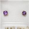 Image 1 : 14K Yellow Gold Amethyst Earrings, Made in Canada, Suggested Retail Value $160