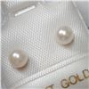 Image 2 : 14K Yellow Gold Pearl Earrings, Suggested Retail Value $120
