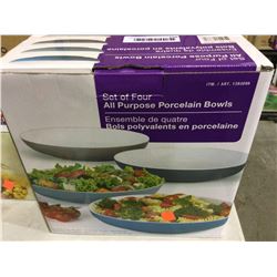 Set of Four All Purpose Porcelain Bowls