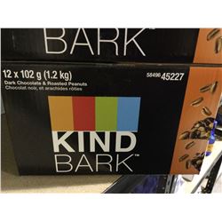 Case of Kind Bark Dark Chocolate and Roasted Peanuts Snack (12 x 102g)