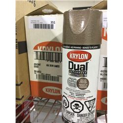 Case of Krylon Dual SuperbondPaint and Primer Aerosol Spray Brown Hammered (6 x 340g)