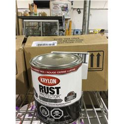 Case of Krylon Rust Protector Gloss Cherry Red Enamel (2 x 946mL)