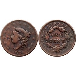 1834 N-5 Â½ VG10 NET 7 LARGE DATE LARGE STARS