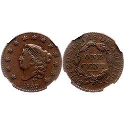 1829 N-7 VF30+  NGC VF30