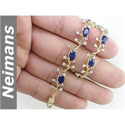 Antique 2.00 ct Sapphire & Diamond Ring 14kt Gold USGL