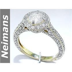 Antique 3.00 ct Certified Citrine & VS Diamond Ring 14k