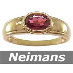 USGL Certified 1.00 ct Pink Tourmaline Ring 14kt Gold