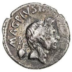 ROMAN IMPERATORIAL PERIOD: Sextus Pompey, in Sicily, 43-36 BC, AR denarius (3.46g), Sicily, 42-40 BC