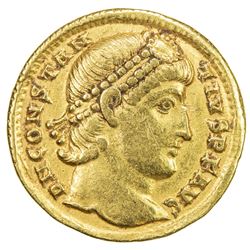 ROMAN EMPIRE: Constantius II, 337-361 AD, AV solidus (4.31g), Antioch, 355-361. VF