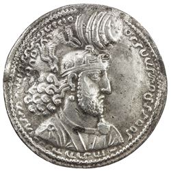 SASANIAN KINGDOM: Hormizd I, 272-273, AR drachm (4.08g). VF