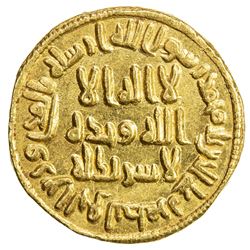 UMAYYAD: 'Abd al-Malik, 685-705, AV dinar (4.29g), NM (Dimashq), AH79. AU