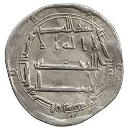 ABBASID: al-Ma'mun, 810-833, AR dirham (2.97g), Arran, AH196. VF