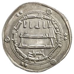ABBASID: al-Ma'mun, 810-833, AR dirham (2.75g), Ma'din al-Shash (near Tashkent), AH199. EF
