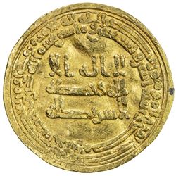 ABBASID: al-Muktafi, 902-908, AV dinar (3.99g), Misr, AH292. F-VF