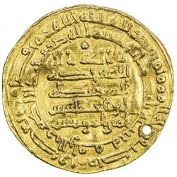 ABBASID: al-Muqtadir, 908-932, AV dinar (4.49g), al-Rafiqa, AH300. VF
