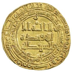 ABBASID: al-Radi, 934-940, AV dinar (5.27g), Tustar min al-Ahwaz, AH324. VF-EF