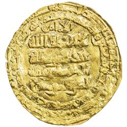 ABBASID: al-Mustazhir, 1094-1118, AV dinar (2.70g), Madinat al-Salam, AH496. EF