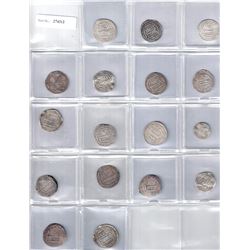 ABBASID: LOT of 17 silver dirhams