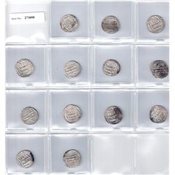 ABBASID: LOT of 13 silver dirhams