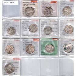 UMAYYAD OF SPAIN: LOT of 12 silver dirhams of the Emirate of Cordoba