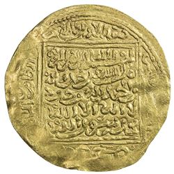 MERINID: Abu Sa'id 'Uthman II, 1310-1331, AV dinar (4.61g), Marrakesh, ND. VF