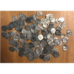 ALAWI SHARIF: LOT of 125 silver dirhams