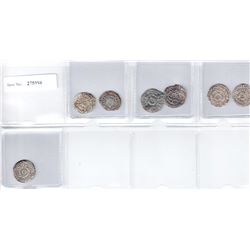 FATIMID: LOT of 7 silver half dirhams