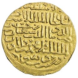 BAHRI MAMLUK: Sha'ban II, 1363-1376, AV dinar (7.32g), al-Iskandariya, AH76(5). EF-AU