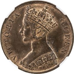 HONG KONG: Victoria, 1840-1901, AE cent, 1875