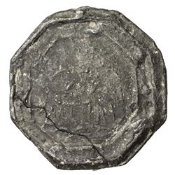 TENASSERIM-PEGU: Anonymous, 17th-18th century, octagonal large tin coin, cast (77.41g). VF