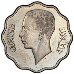 IRAQ: Ghazi I, 1933-1939, nickel 4 fils, 1938/AH1357. PCGS PF63