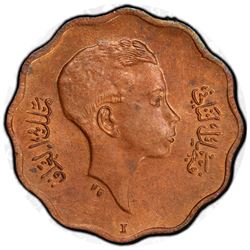 IRAQ: Faisal II, 1939-1958, AE 4 fils, 1943/AH1362. PCGS MS64