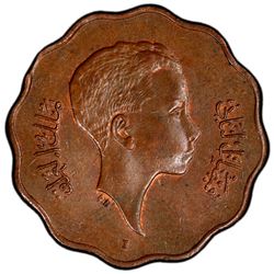 IRAQ: Faisal II, 1939-1958, AE 10 fils, 1943-I/AH1362. PCGS MS63