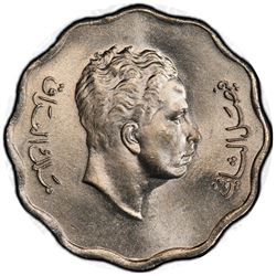 IRAQ: Faisal II, 1939-1958, CN 4 fils, 1953/AH1372. PCGS MS66