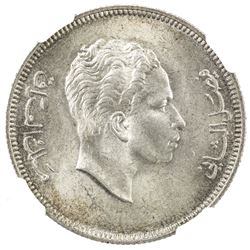 IRAQ: Faisal II, 1939-1958, AR 100 fils, 1953/AH1372. NGC MS63