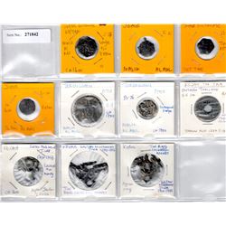 MALAY STATES: LOT of 7 tin coins 