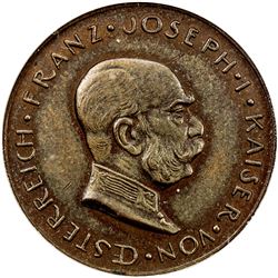 AUSTRIA: Franz Josef I, 1848-1916, AE krone, 1914. NGC MS65