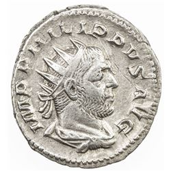 ROMAN EMPIRE: Philip I, 244-249 AD, AR antoninianus (3.96g), Rome. VF