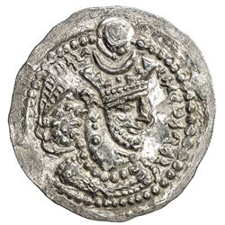SASANIAN KINGDOM: Varhran V, 420-438, AR drachm (4.22g), GW (Jurjan). EF-AU