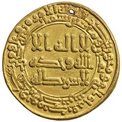 ABBASID: al-Ma'mun, 810-833, AV dinar (4.18g), NM, AH208. VF