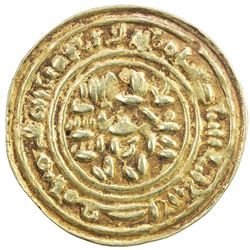SULAYHID: 'Ali b. Muhammad, 1047-1081, debased AV dinar (2.25g), "Zabid", blundered date. VF-EF