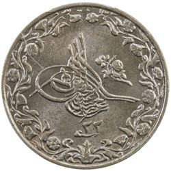 EGYPT: Abdul Hamid II, 1876-1909, 1/10 qirsh, Misr, AH1293 year 33. PCGS MS66