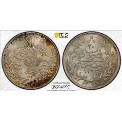EGYPT: Abdul Hamid II, 1876-1909, 2 qirsh, Misr, AH1293 year 30. PCGS MS64