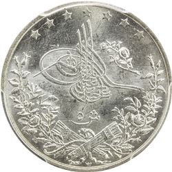 EGYPT: Abdul Hamid II, 1876-1909, AR 5 qirsh, Misr, AH1293 year 27. PCGS MS63