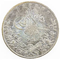 EGYPT: Abdul Hamid II, 1876-1909, AR 20 qirsh, Misr, AH1293 year 10. EF